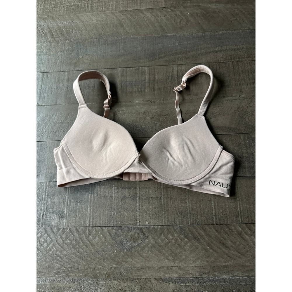 Nautica Women's Padded Tan Underwire removed bra size 36B‎